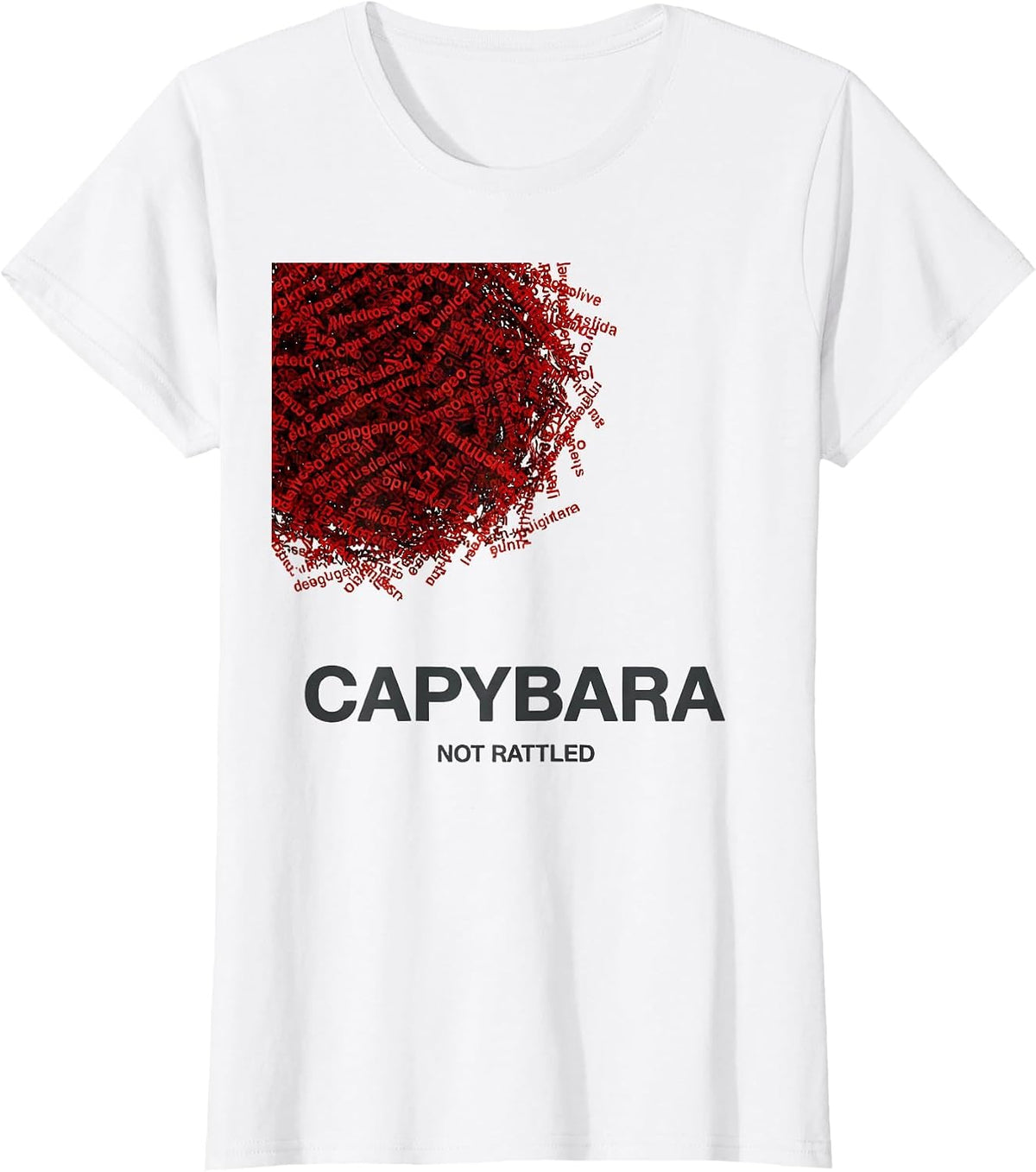 Women's Capybara Not Rattled Funny Capybara Meme Gamer Humor T-Shirt - White