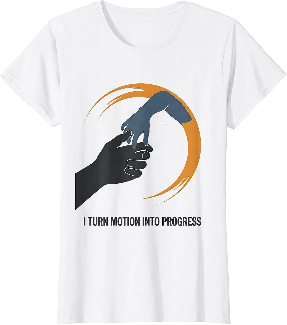 Women's I Turn Motion Into Progress Physical Therapy PT Therapist T-Shirt - White