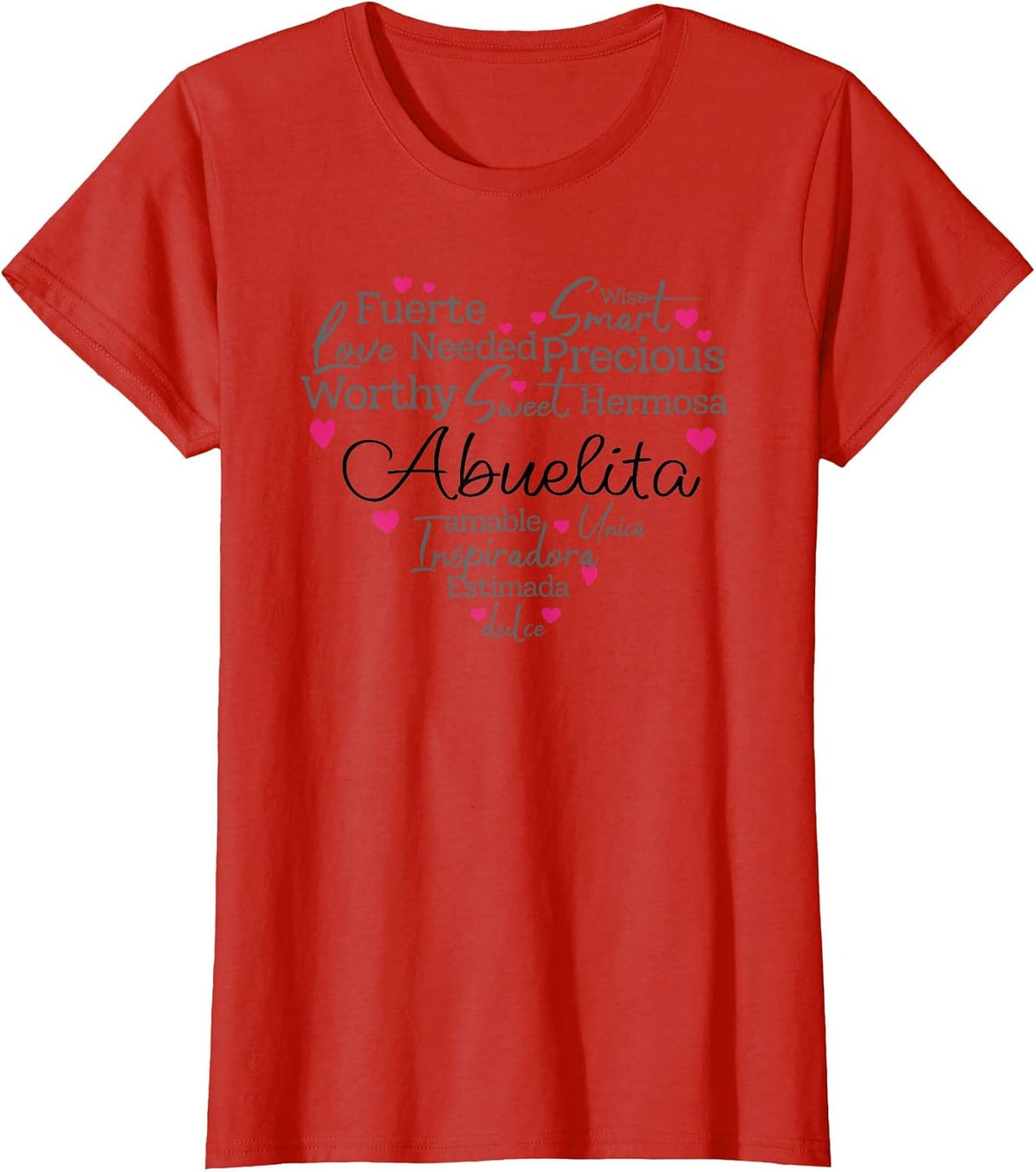 Pretty Abuelita Shirt for Latina Spanish Mexican Grandma T-Shirt - Red