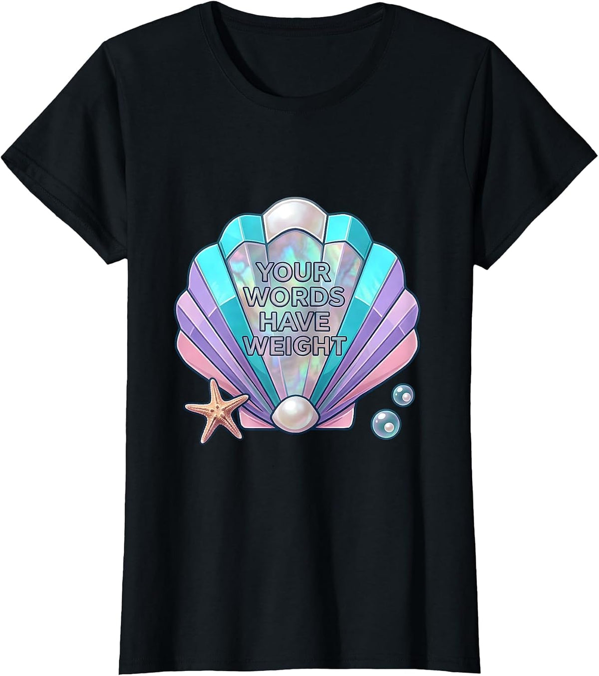Your Words Have Weight Anti Bullying Design T-Shirt - Black