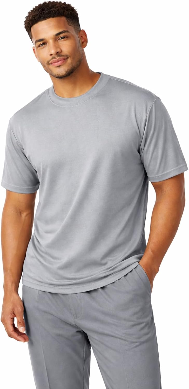 STACY ADAMS Men's Basic Crew Neck T-Shirts - Gray
