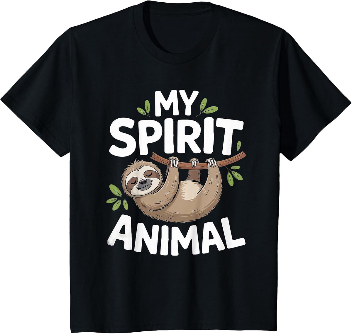 My Spirit Animal Sloth Funny T-Shirt - Black