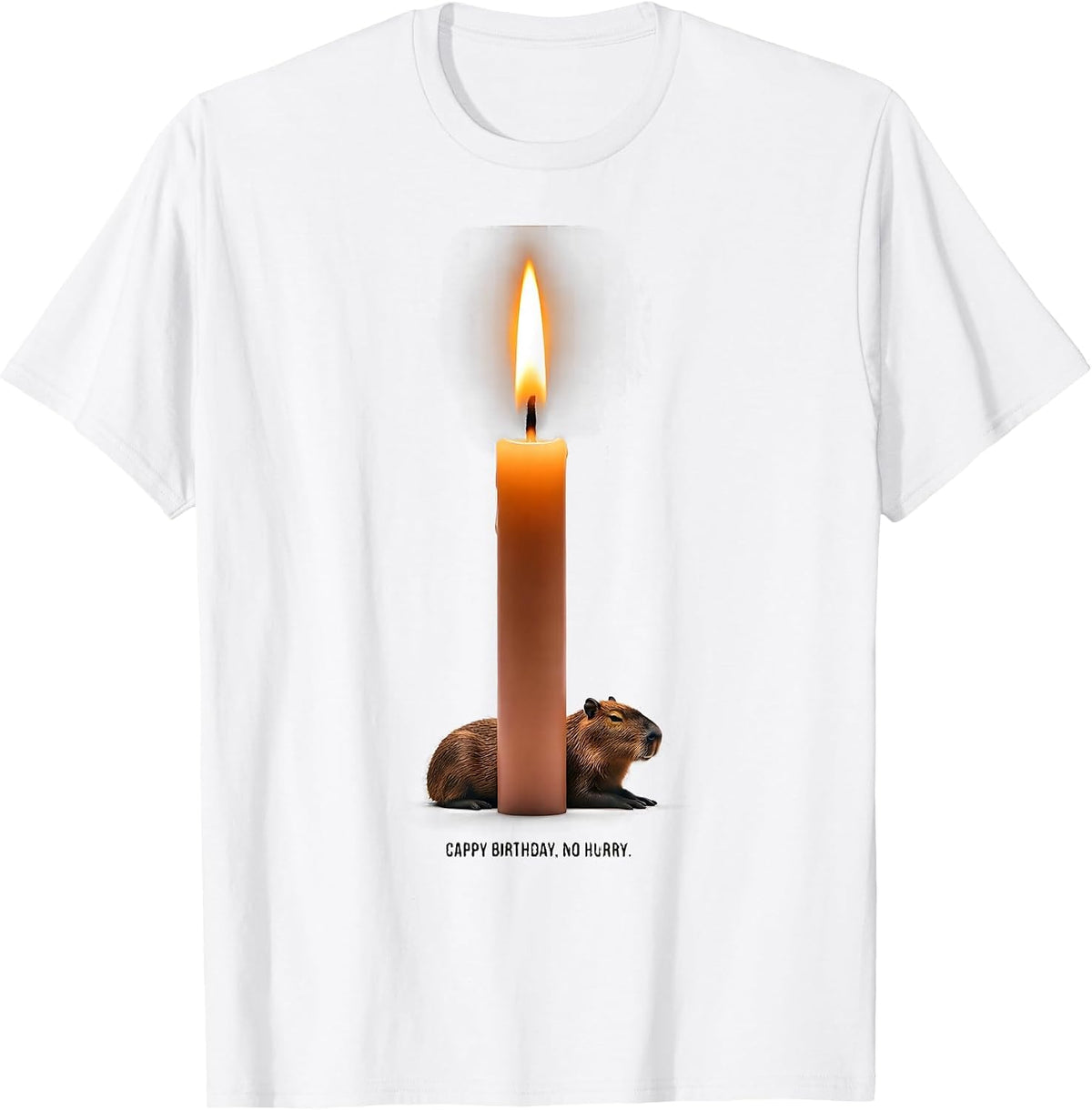 Cappy Birthday No Hurry Cute Capybara Birthday Animal Lover T-Shirt - White