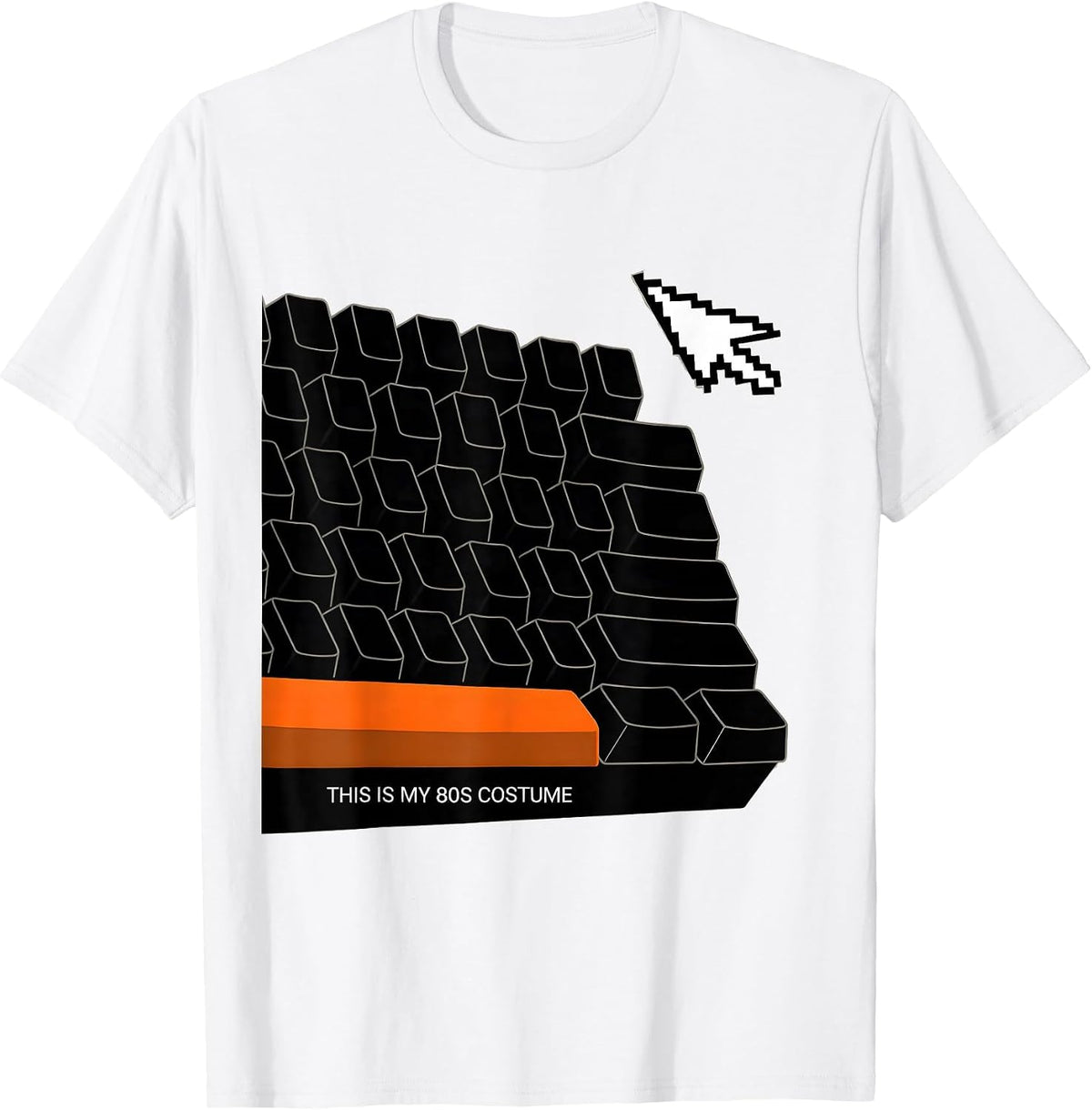 Men's This Is My 80s Costume Brutalist Retro Party Throwback T-Shirt - White