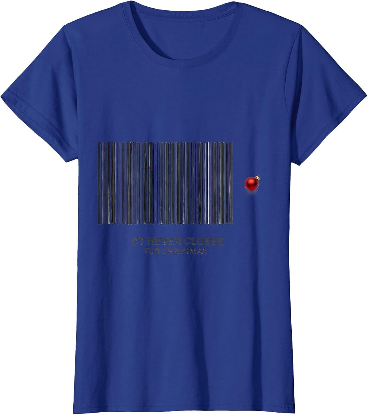 Women's CT Never Closes For Christmas Funny Radiology Tech Christmas T-Shirt - Royal Blue