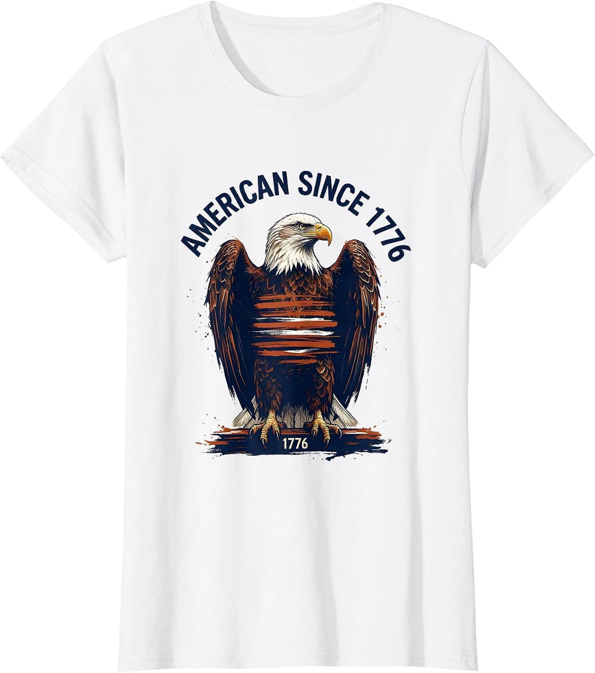 American Since 1776 Patriotic Eagle 250th Anniversary T-Shirt - White