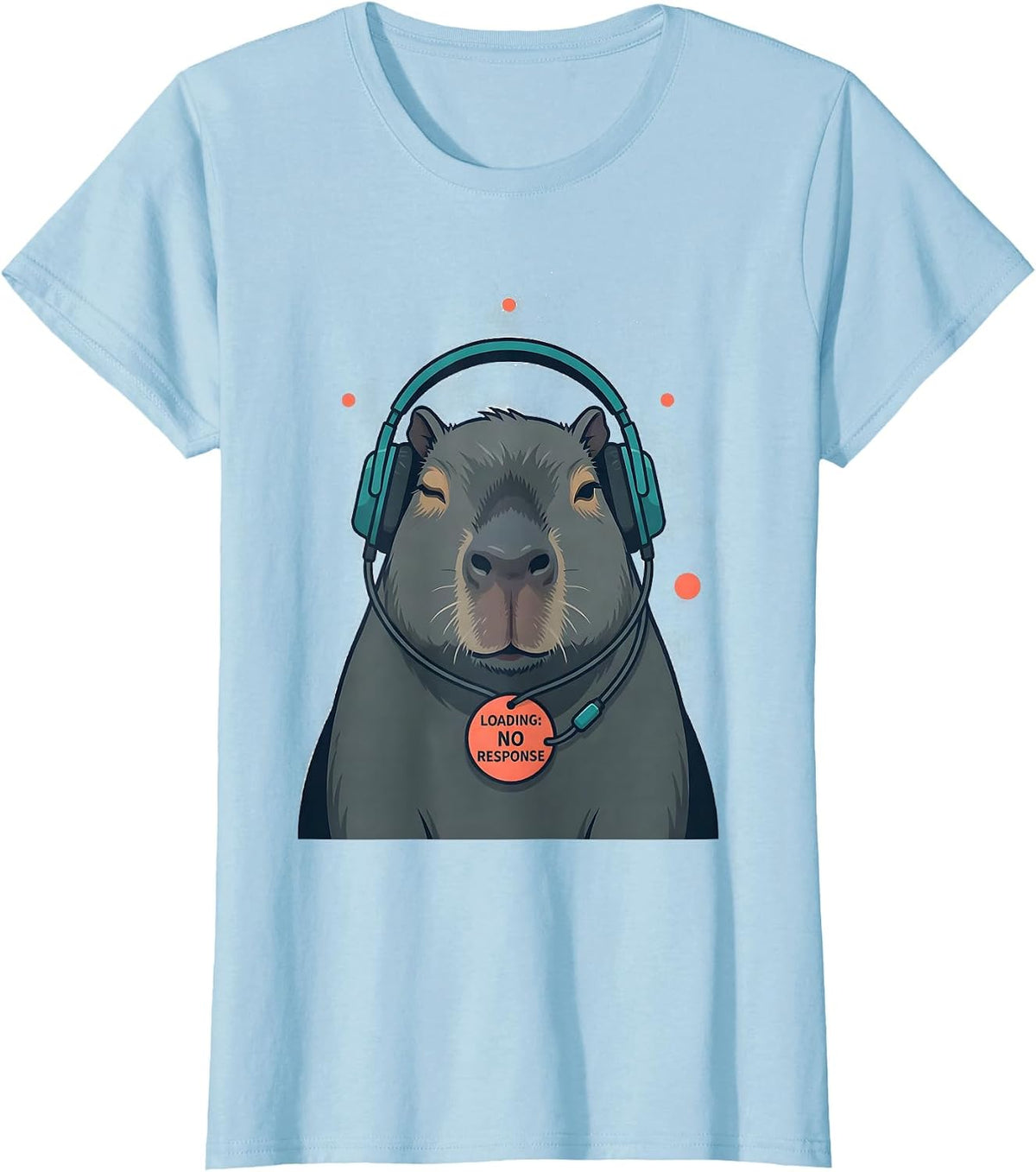 Loading: No Response Funny Capybara Gamer Meme Humor T-Shirt - Baby Blue