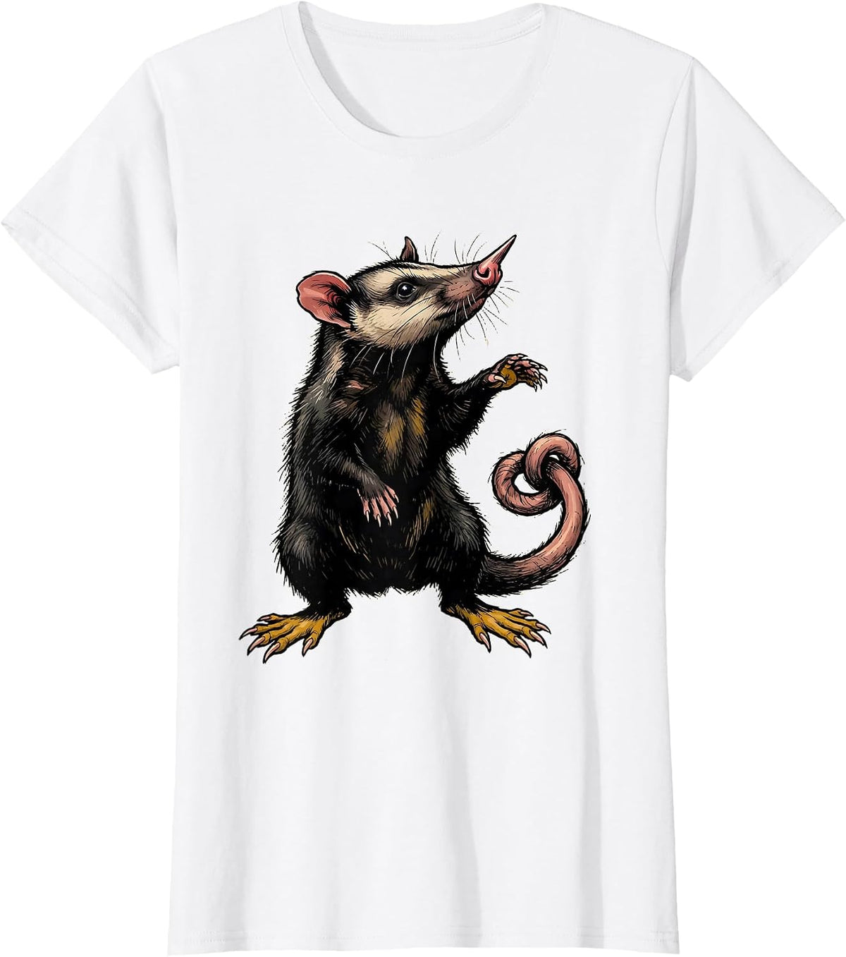 Women's Opossum Bowing Meme Humor Animal Lover Gift T-Shirt - White
