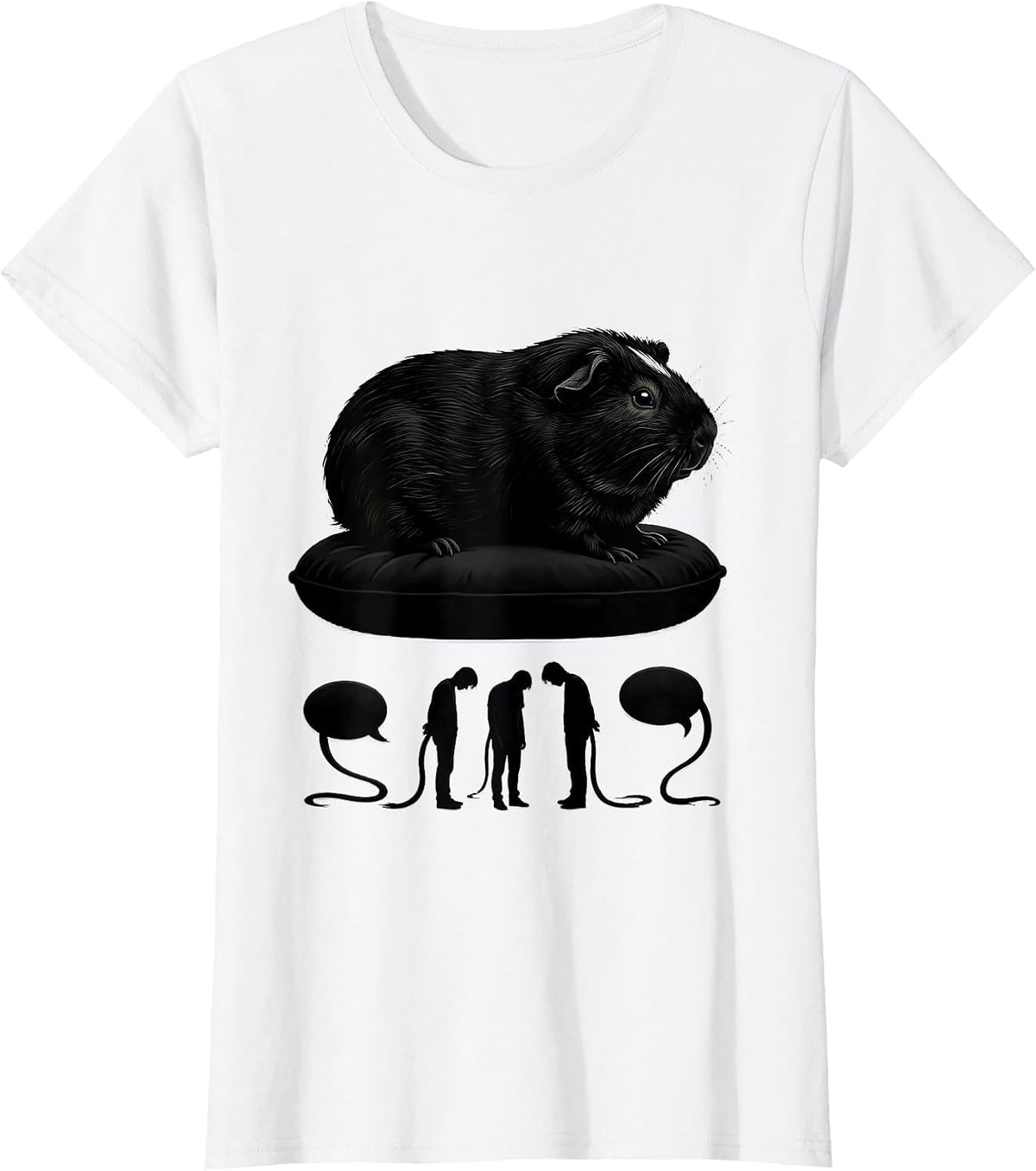 Guinea Pig Happy Humans Head Hurt Funny Pet Lover T-Shirt - White