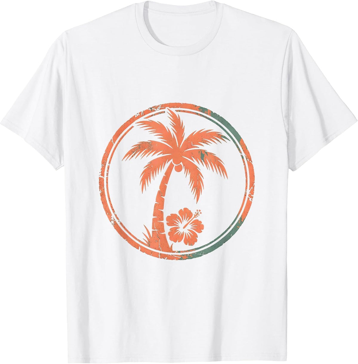 Men's Surfer Silhouette Curling Ocean Wave Graphic T-Shirt - White