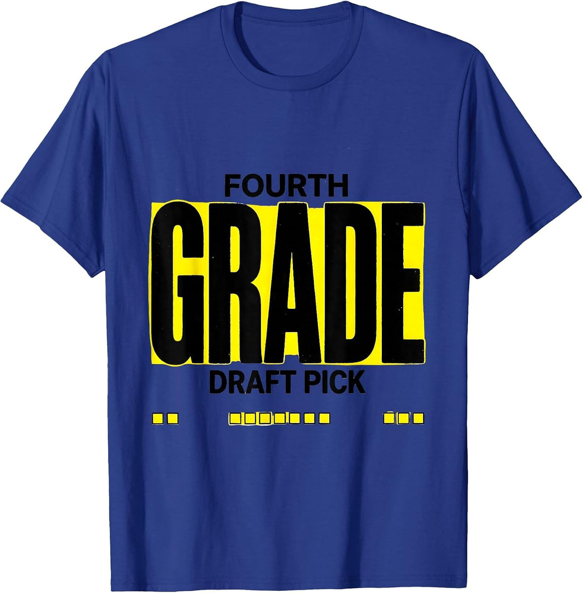 Fourth Grade Draft Pick Playful School Team Back to School T-Shirt - Royal Blue
