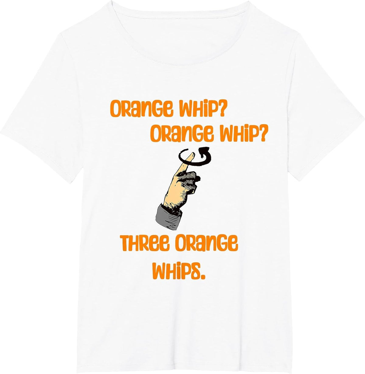 Three Orange Whips for The State Troopers Chasing The Blues T-Shirt - White