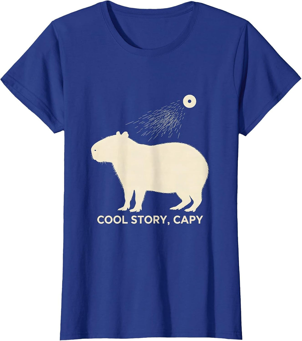 Women's Cool Story Capy Funny Capybara Animal Meme Humor T-Shirt - Royal Blue