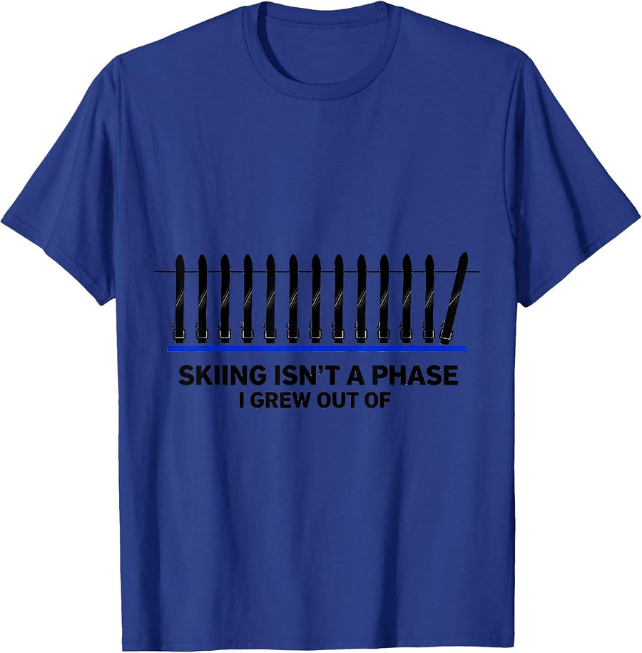 Skiing Isn't A Phase I Grew Out Of Funny Ski Humor Gift T-Shirt - Royal Blue