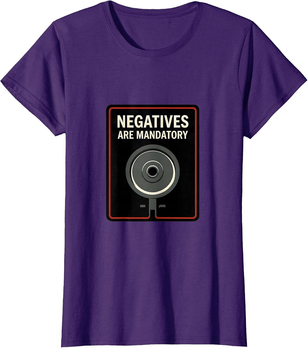 Women's Negatives Are Mandatory Funny Gym Meme Weight Lifter Humor T-Shirt - Purple