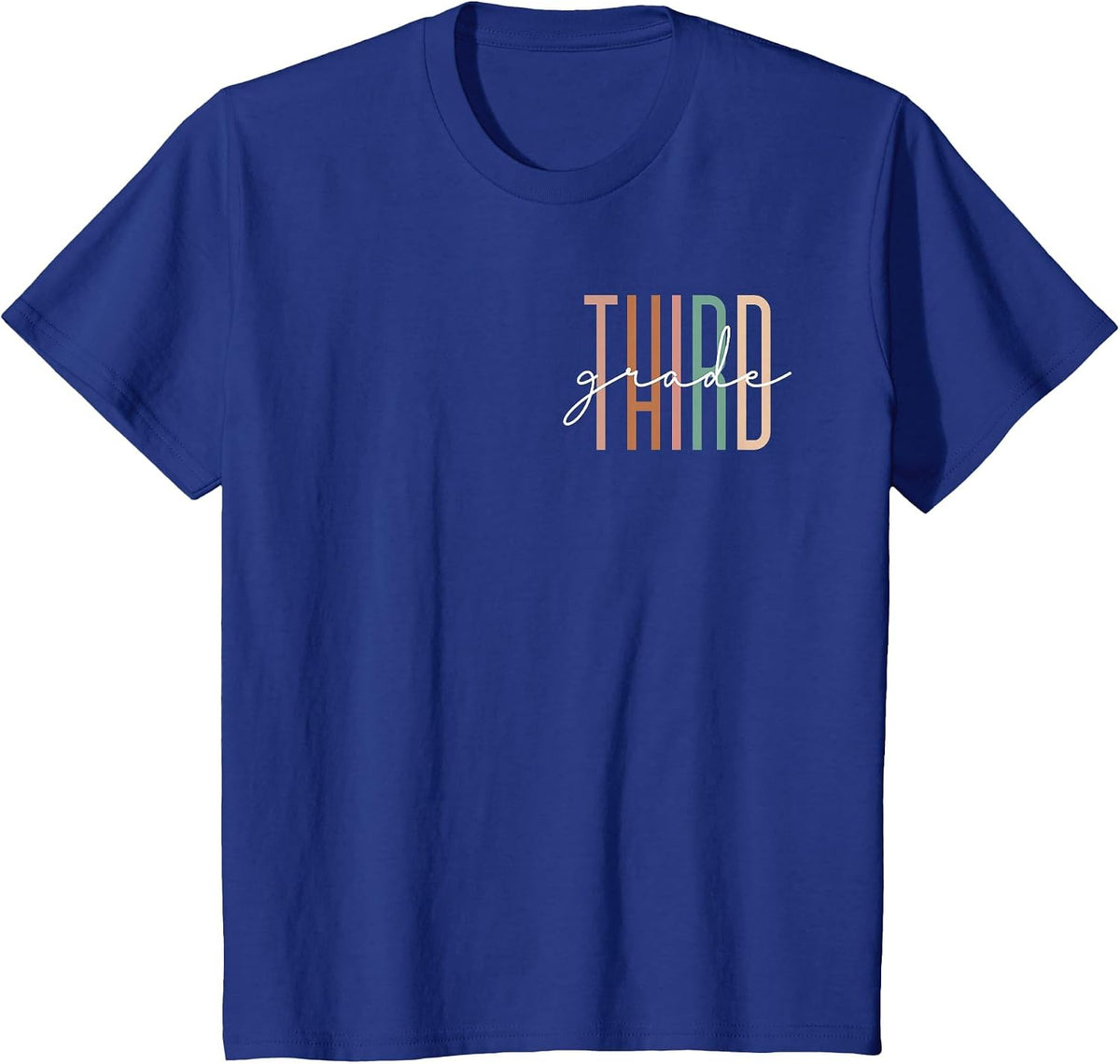 Third Grade Girls Boys Teacher Team 3rd Grade Squad T-Shirt - Royal Blue