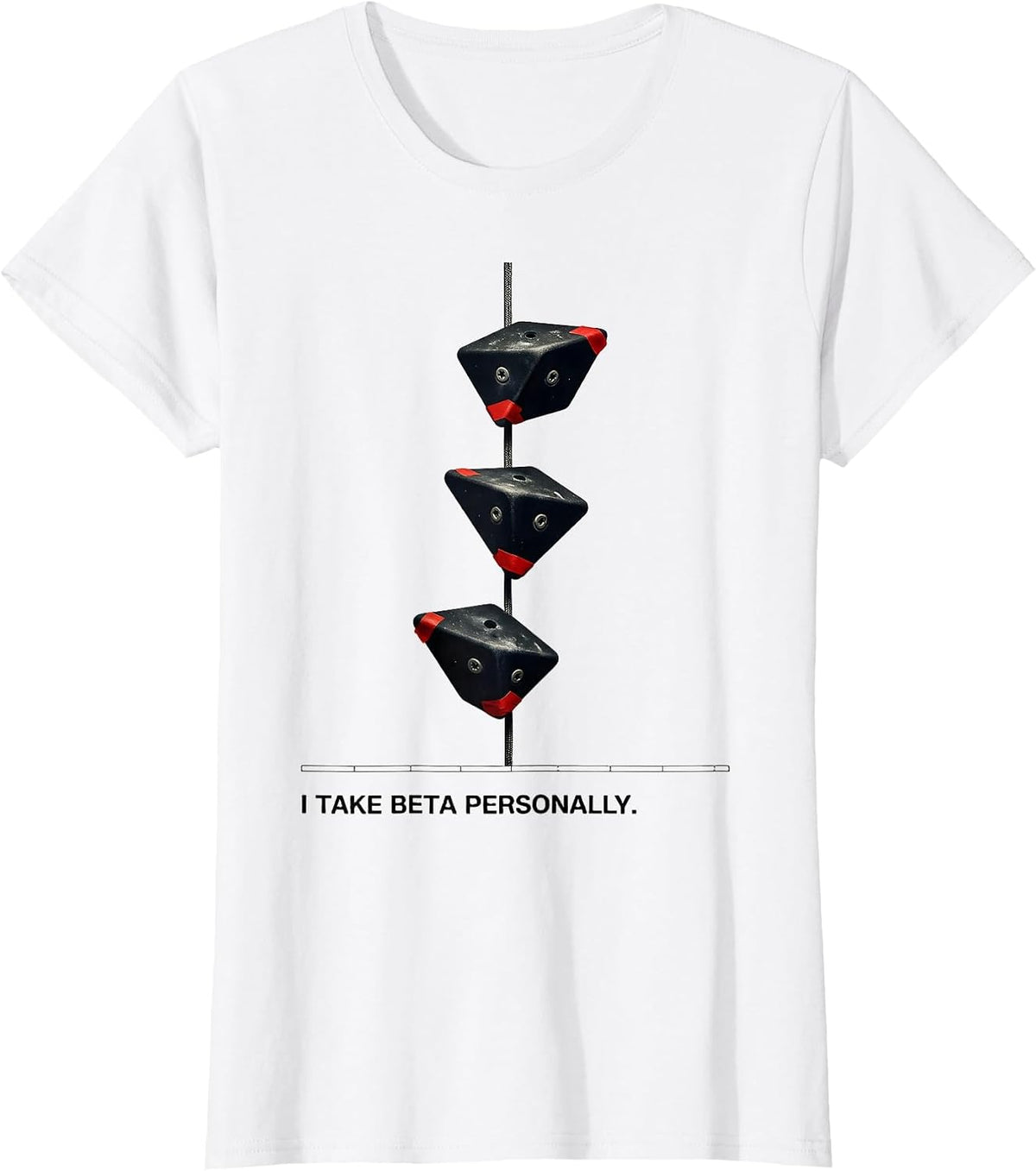 Women's I Take Beta Personally Funny Rock Climber Gift Bouldering T-Shirt - White