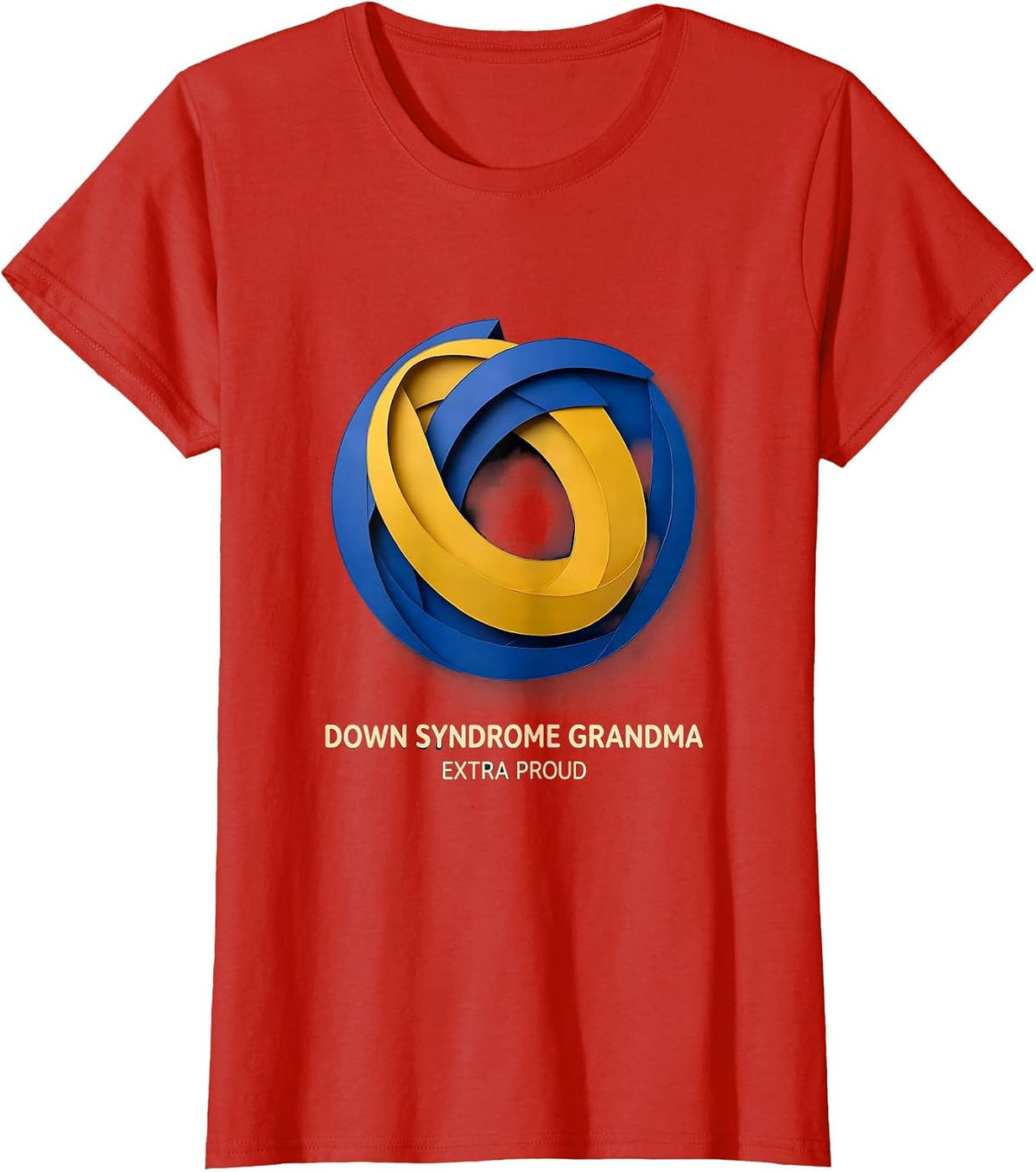 Down Syndrome Grandma Extra Proud Family Support Awareness T-Shirt - Red