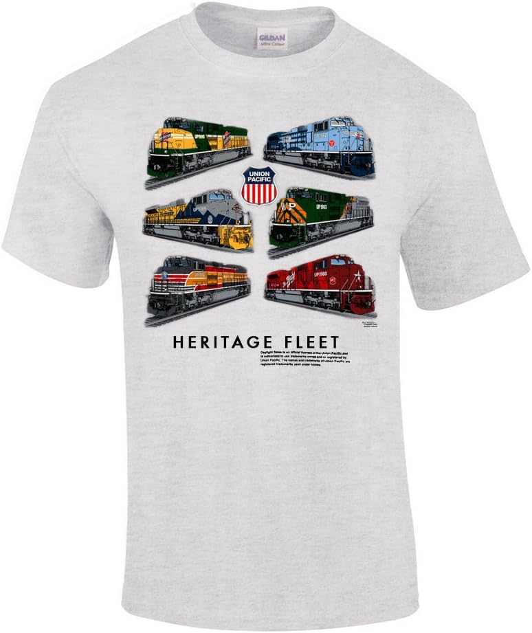 Daylight Sales Union Pacific Heritage Fleet Authentic Railroad T-Shirt Tee Shirt [12] - Gray