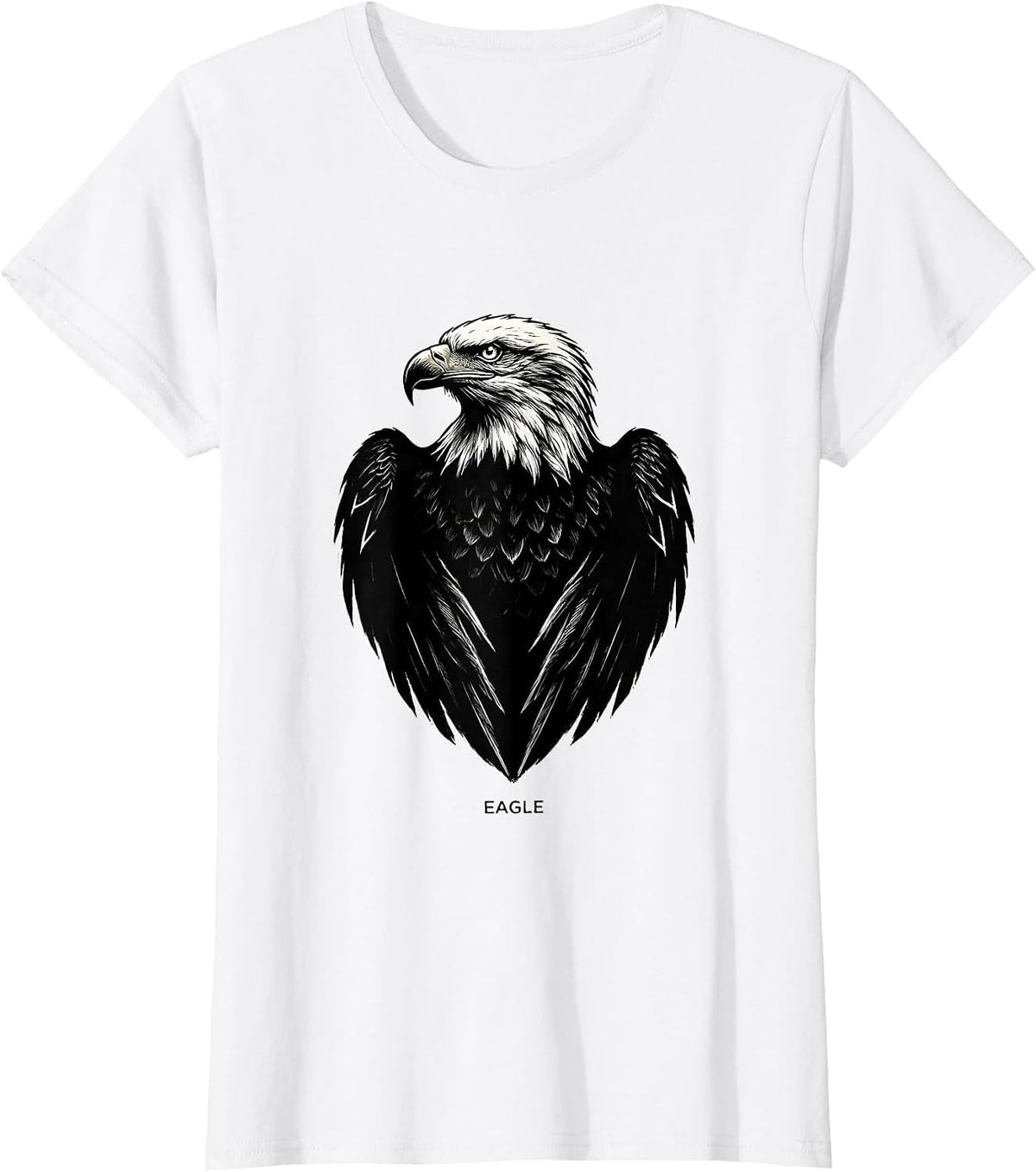Eagle Playful Mascot Fan Pride Family Matching Gift T-Shirt - White