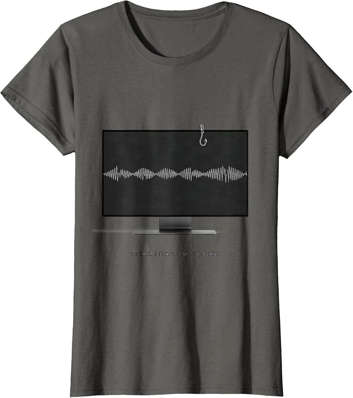 Women's We Don't Break For Christmas Funny Radiology Tech Christmas T-Shirt - Asphalt Grey