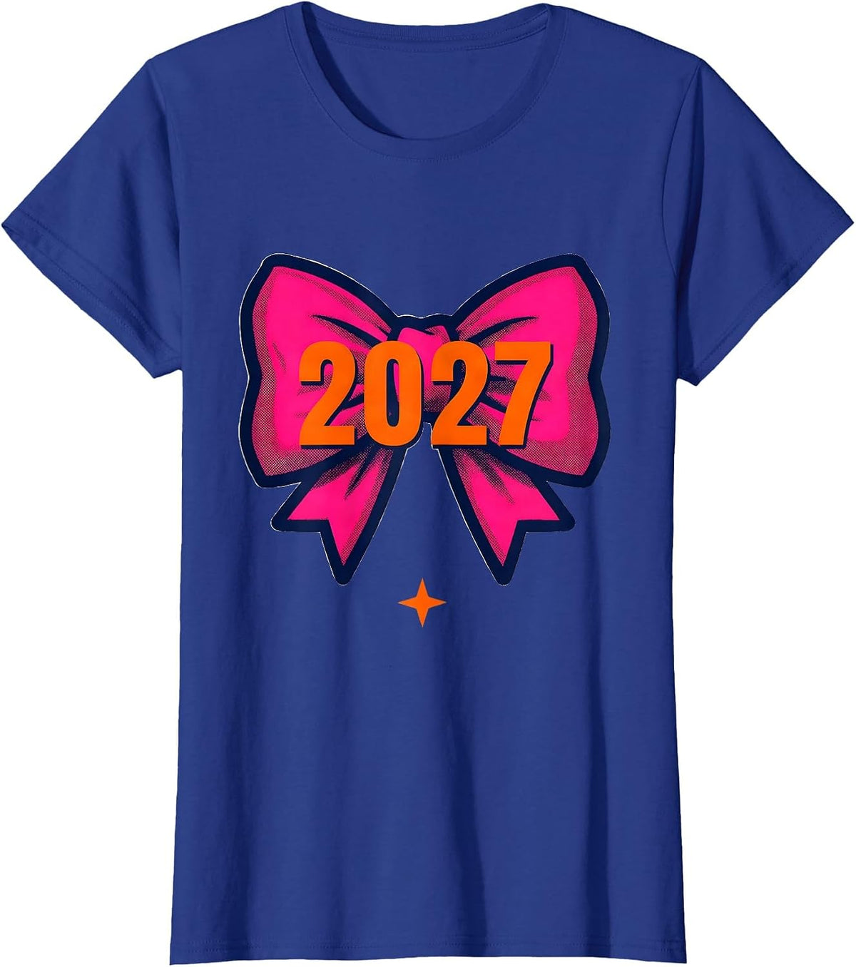 Women's 2027 Coquette Bow New Year Eve Party Girly Bow Lover T-Shirt - Royal Blue
