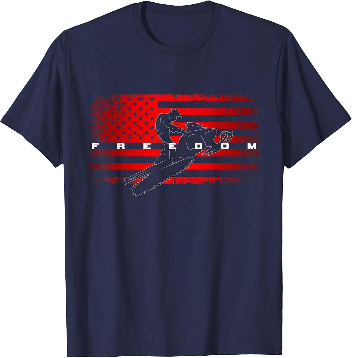 Snowmobile T-Shirt - Navy Blue