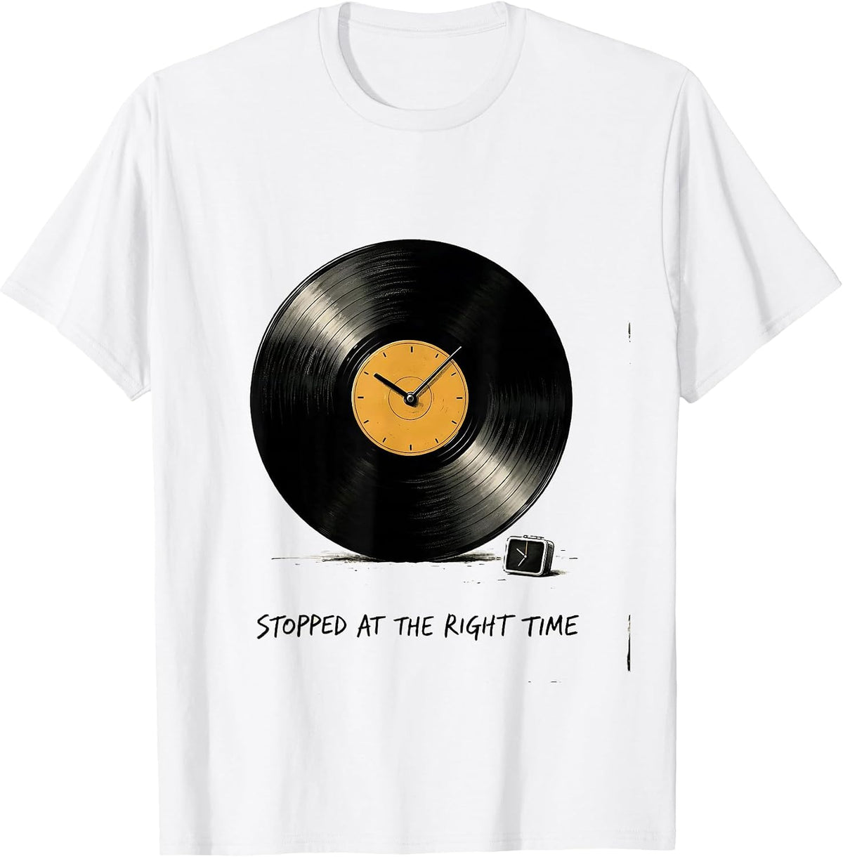 Men's Stopped At The Right Time Old School Hip Hop Nostalgia Rap T-Shirt - White