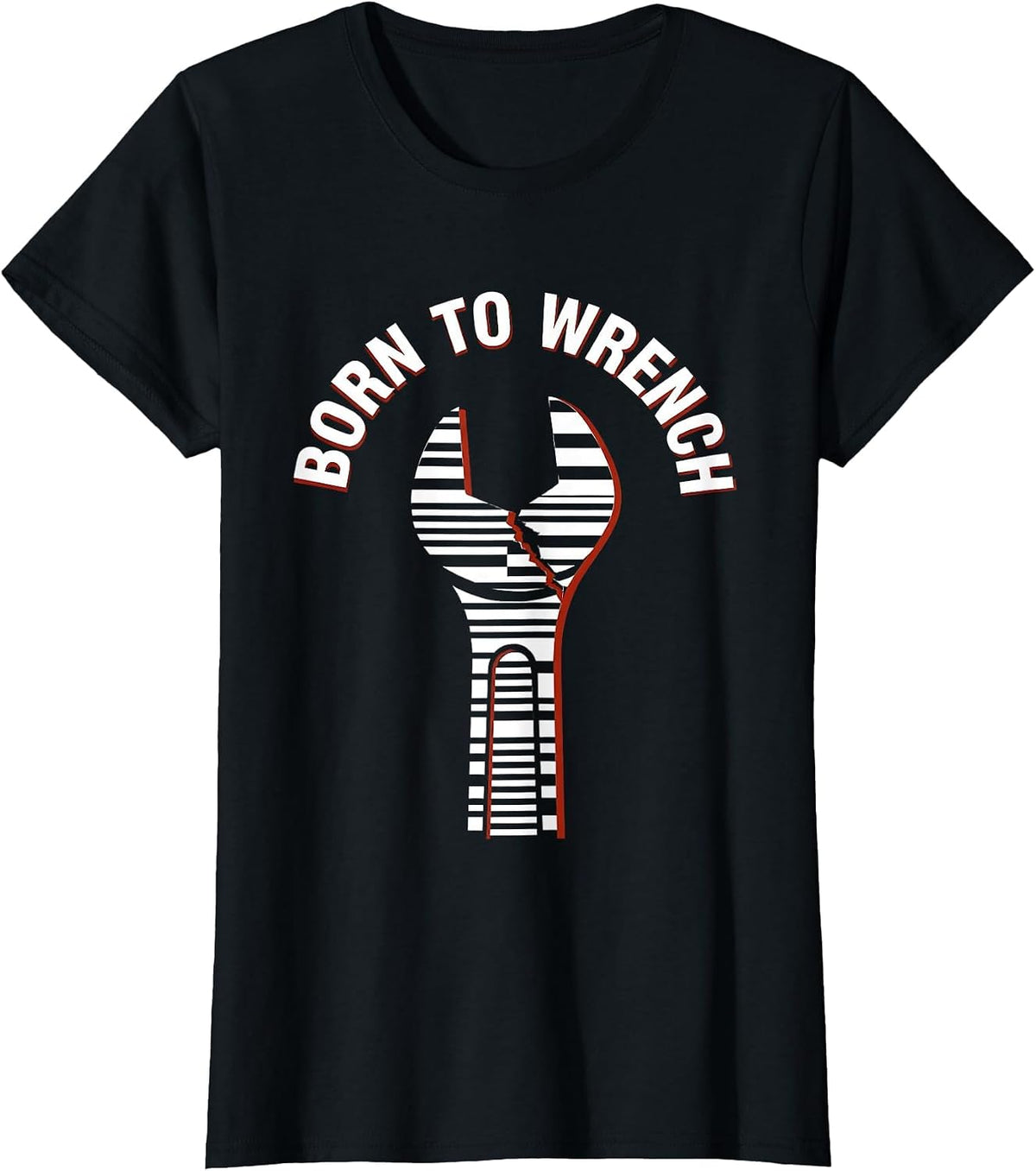 Born to Wrench Mechanic Graphic Design T-Shirt - Black