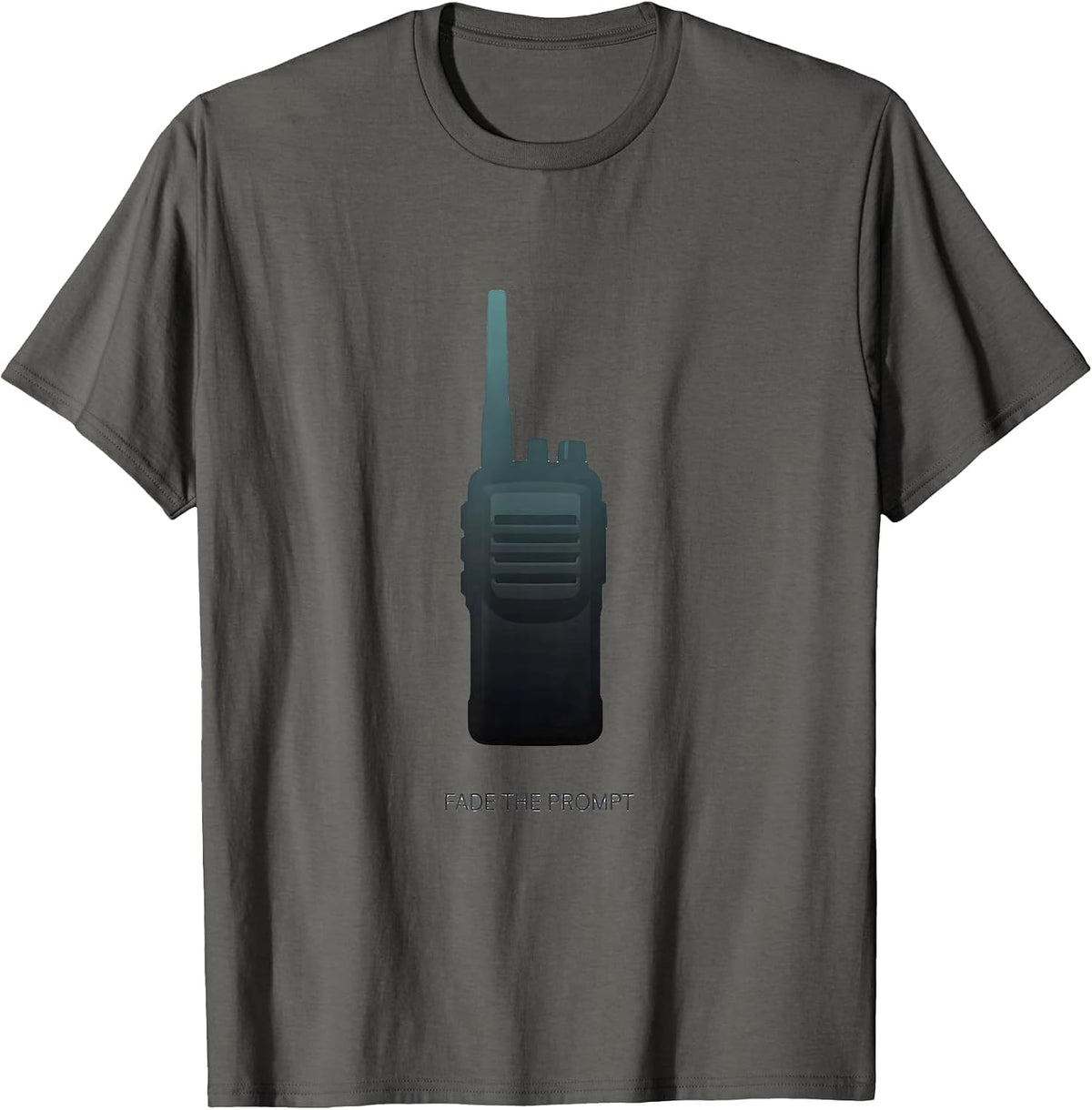 Fade The Prompt Minimalist Special Education Teacher Humor T-Shirt - Asphalt Grey