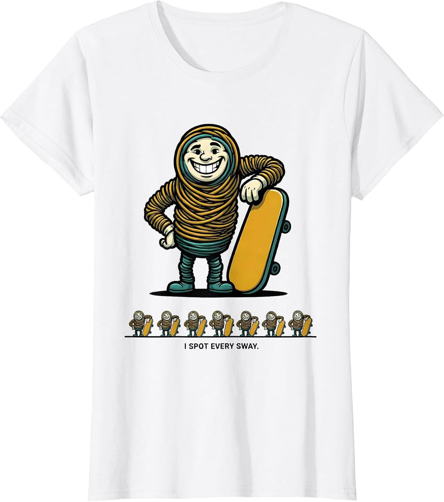 Women's I Spot Every Sway Funny Physical Therapist PT OT Humor T-Shirt - White