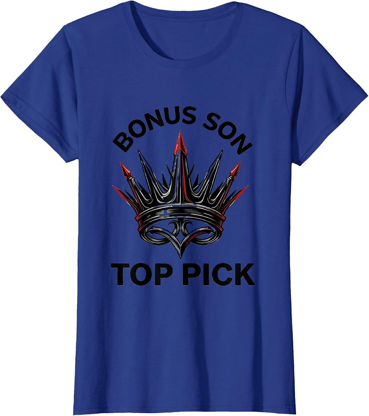 Women's Bonus Son Top Pick Favorite Son In Law Design T-Shirt - Royal Blue