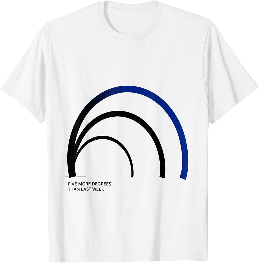 Men's Five More Degrees Than Last Week Funny Physical Therapist PT T-Shirt - White
