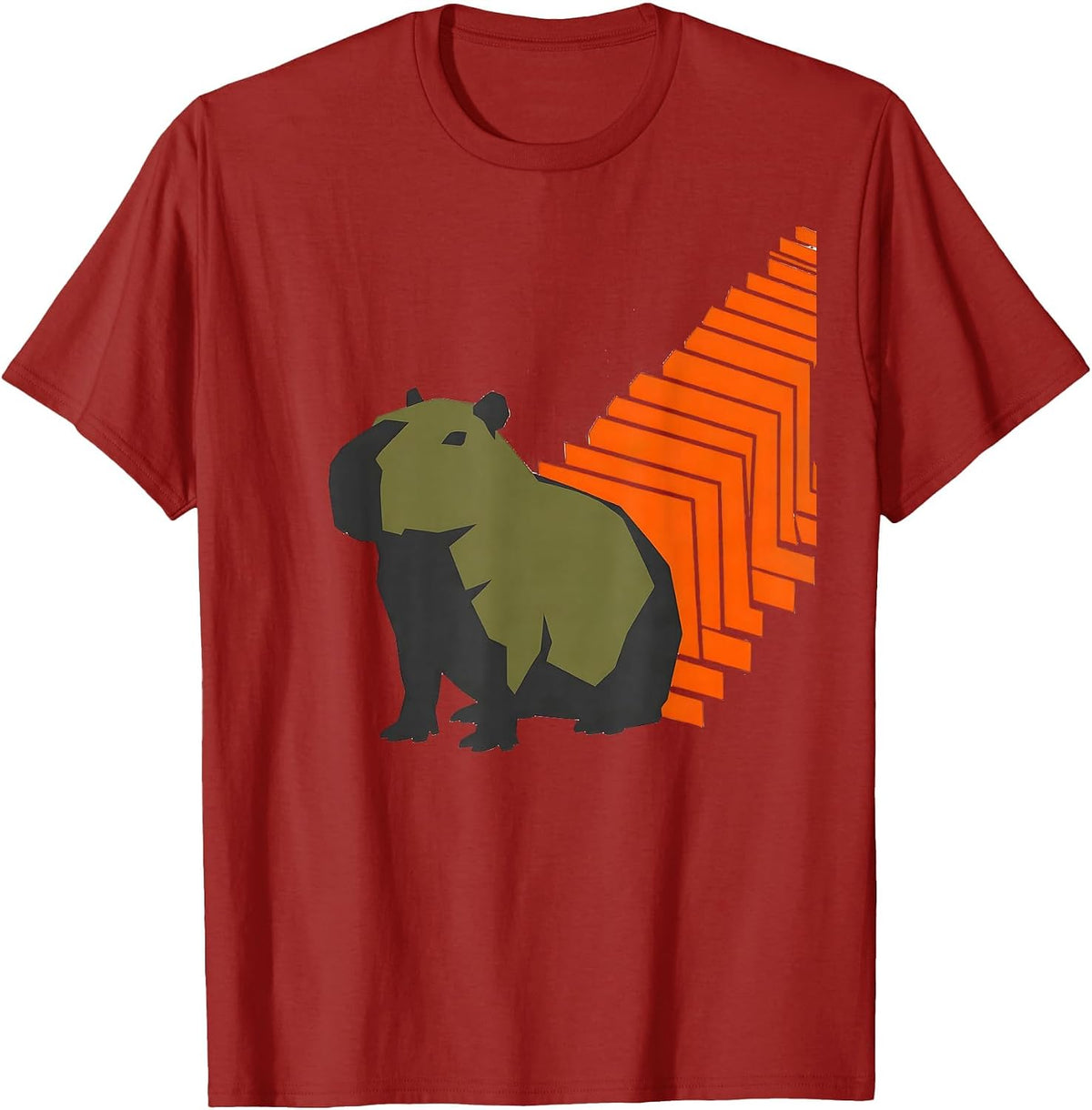 Capybara Funny Meme Gamer Humor T-Shirt - Cranberry Red