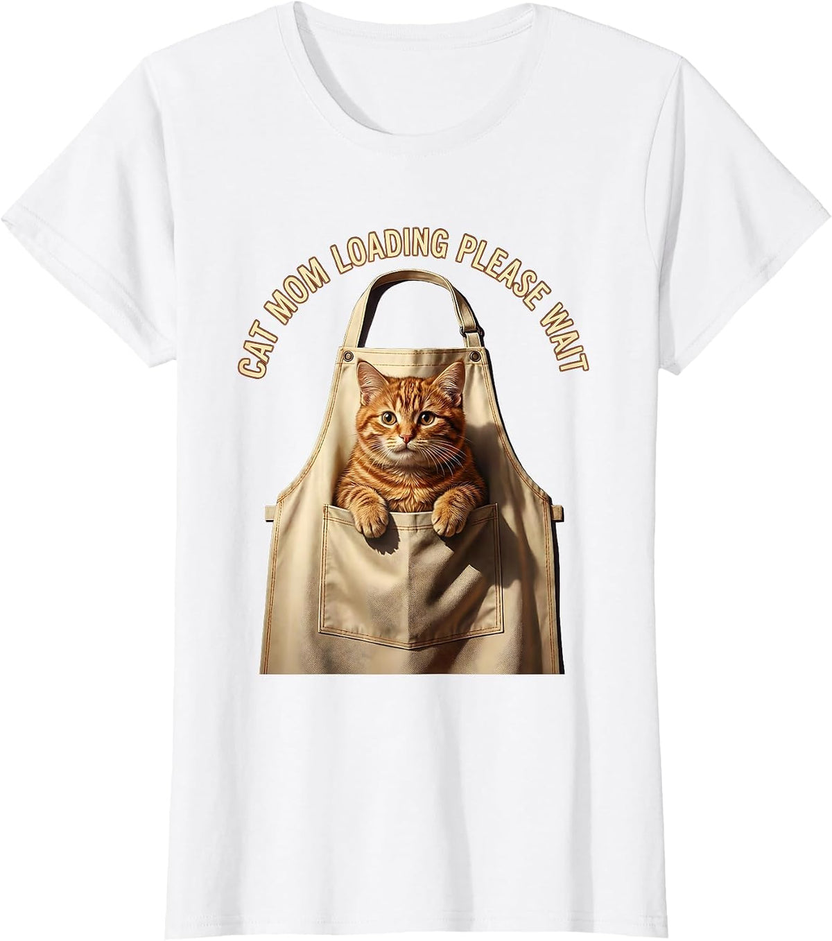 Cat Mom Loading Please Wait Funny Cat Design T-Shirt - White