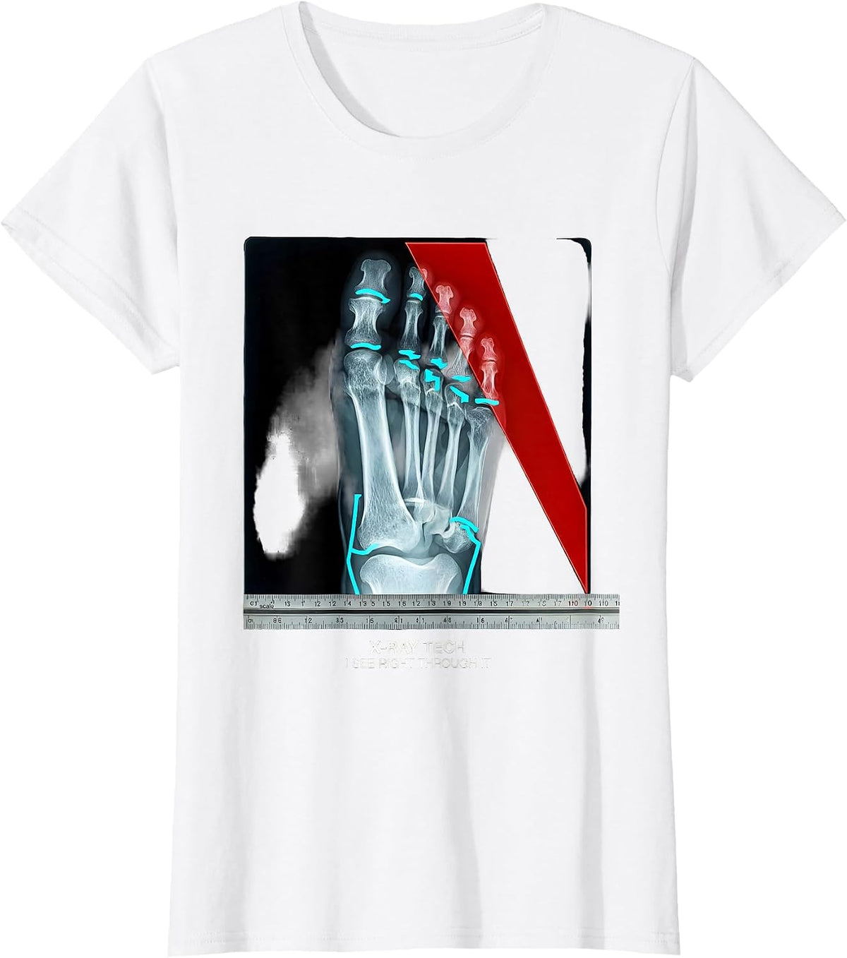 X-Ray Tech, I See Right Through It Radiology Tech Humor Gift T-Shirt - White
