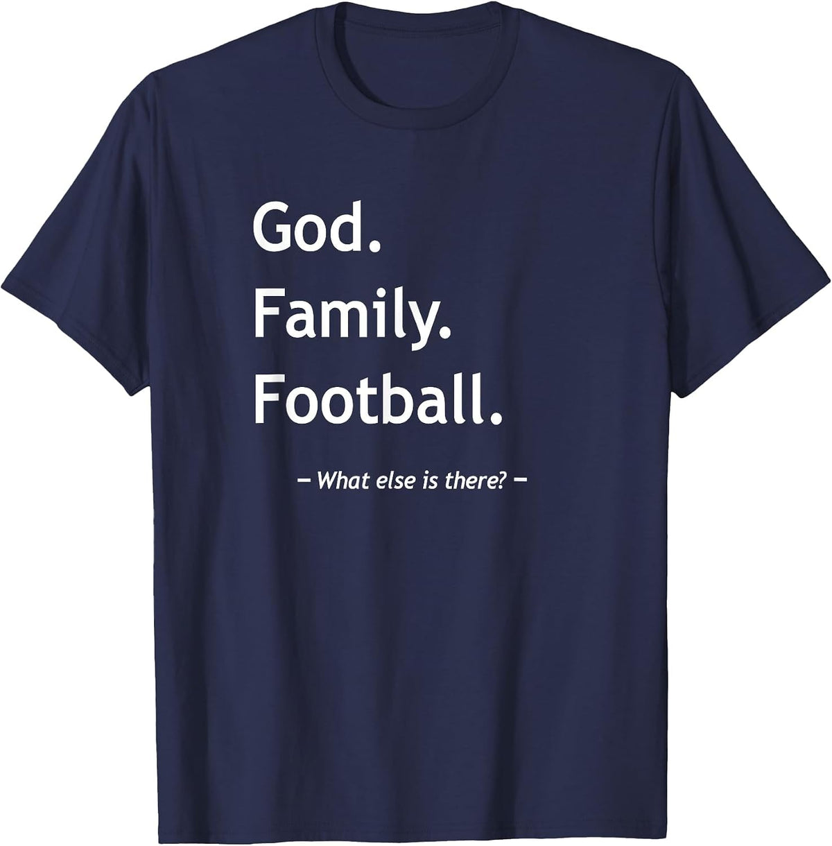 Christian Faith Jesus Christianity God Family Football T-Shirt - Navy Blue