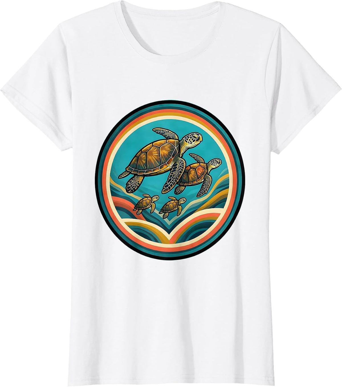 Family Cruise 2025 Sea Turtle Formation T-Shirt - White