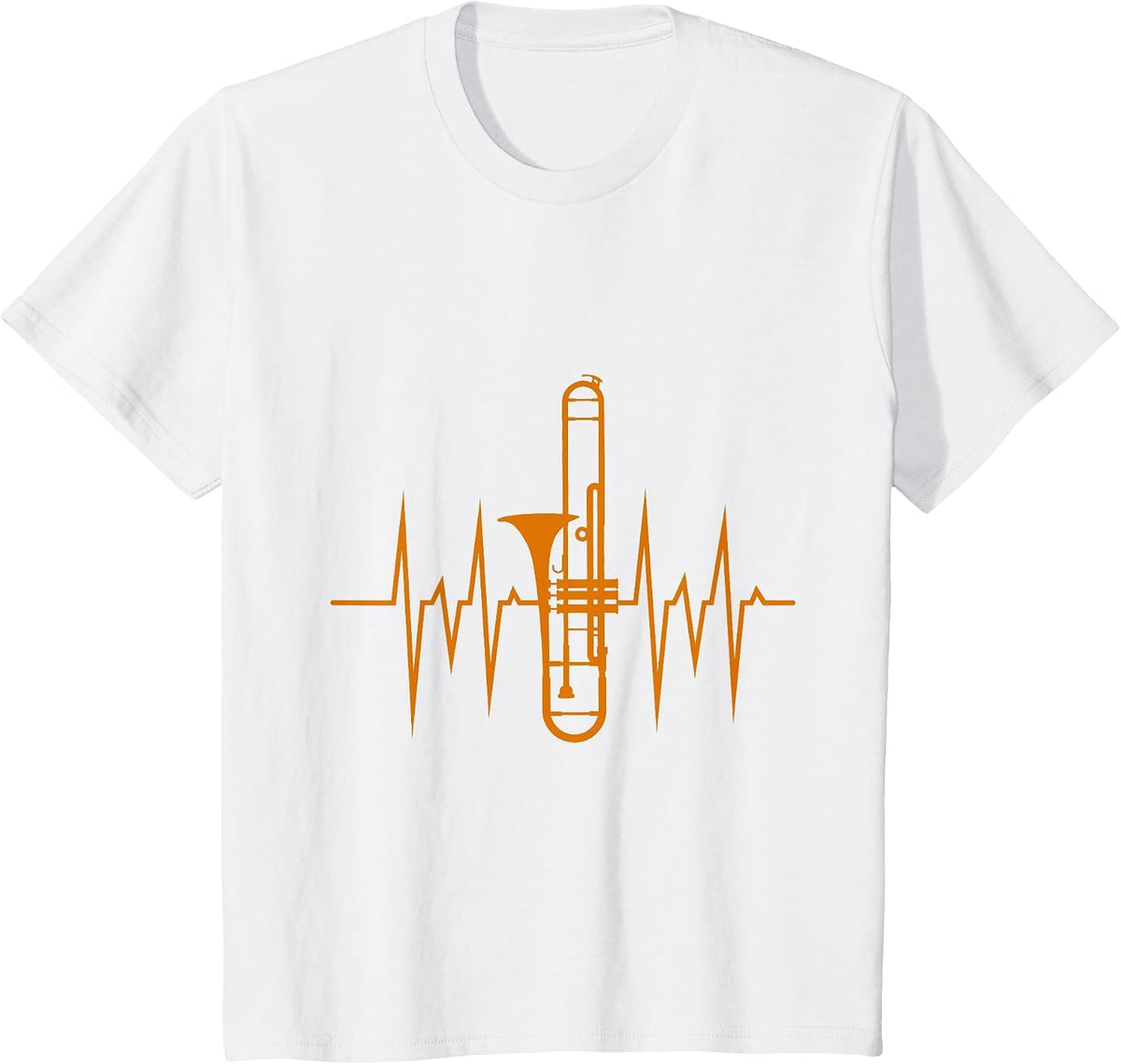 Heartbeat Trombonist - Trombone T-Shirt - White