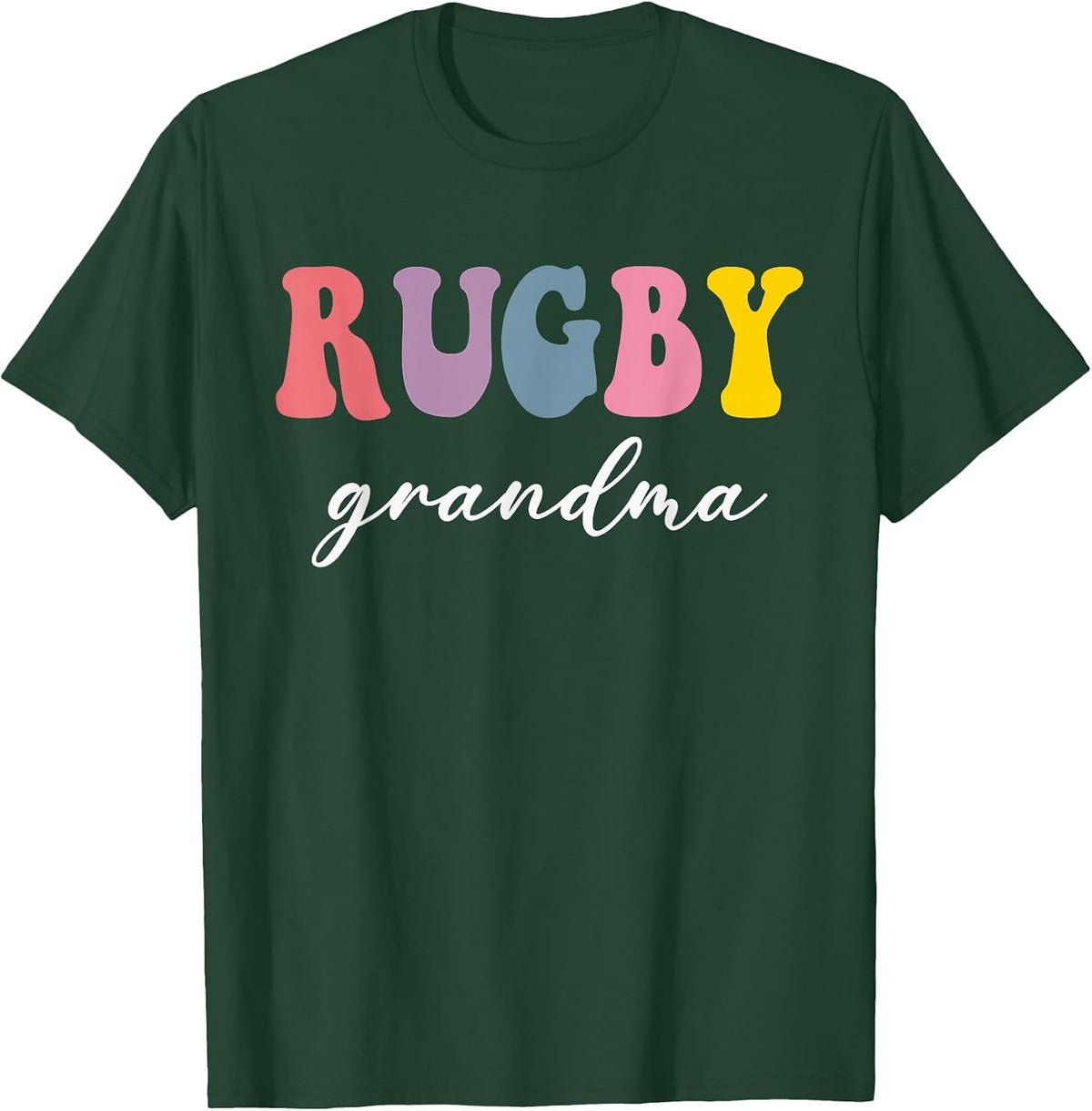 Rugby Grandma Rugby Player Stylish Sport Nana Game Day T-Shirt - Dark Green