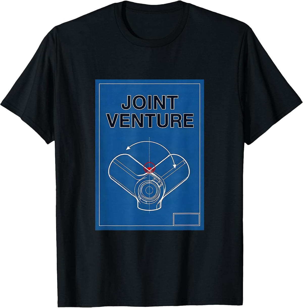 Men's Joint Venture Technical Blueprint Physical Therapist OT T-Shirt - Black