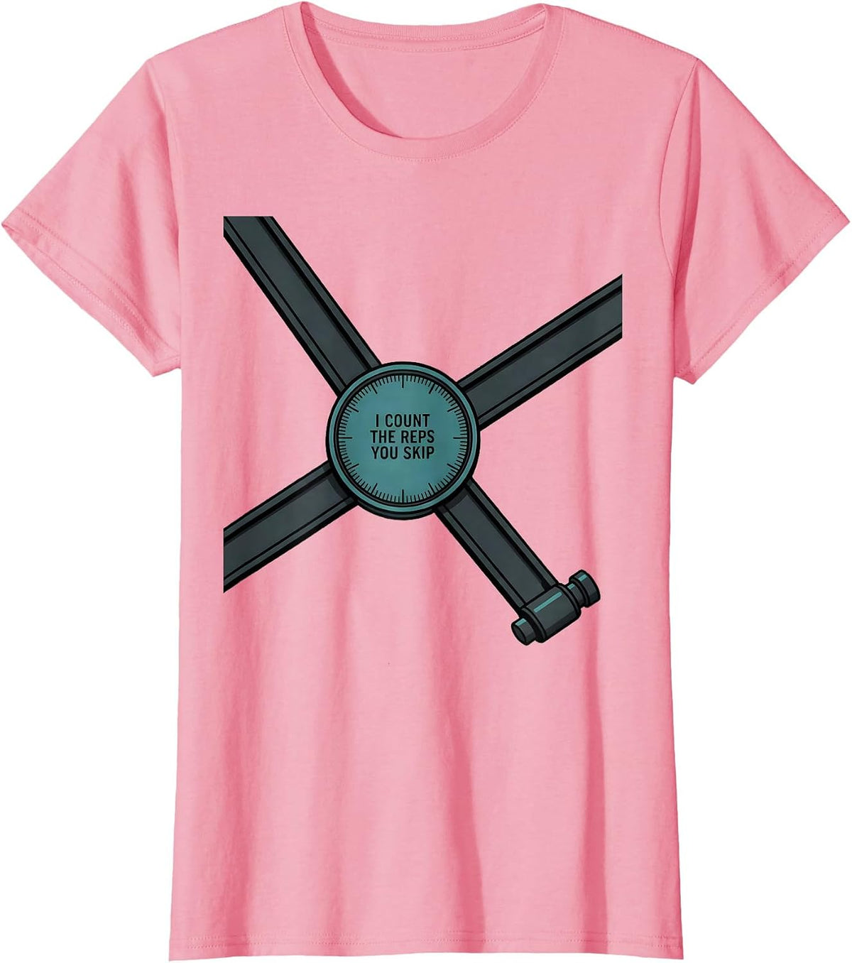 Women's I Count The Reps You Skip Funny Physical Therapist PT Humor T-Shirt - Pink