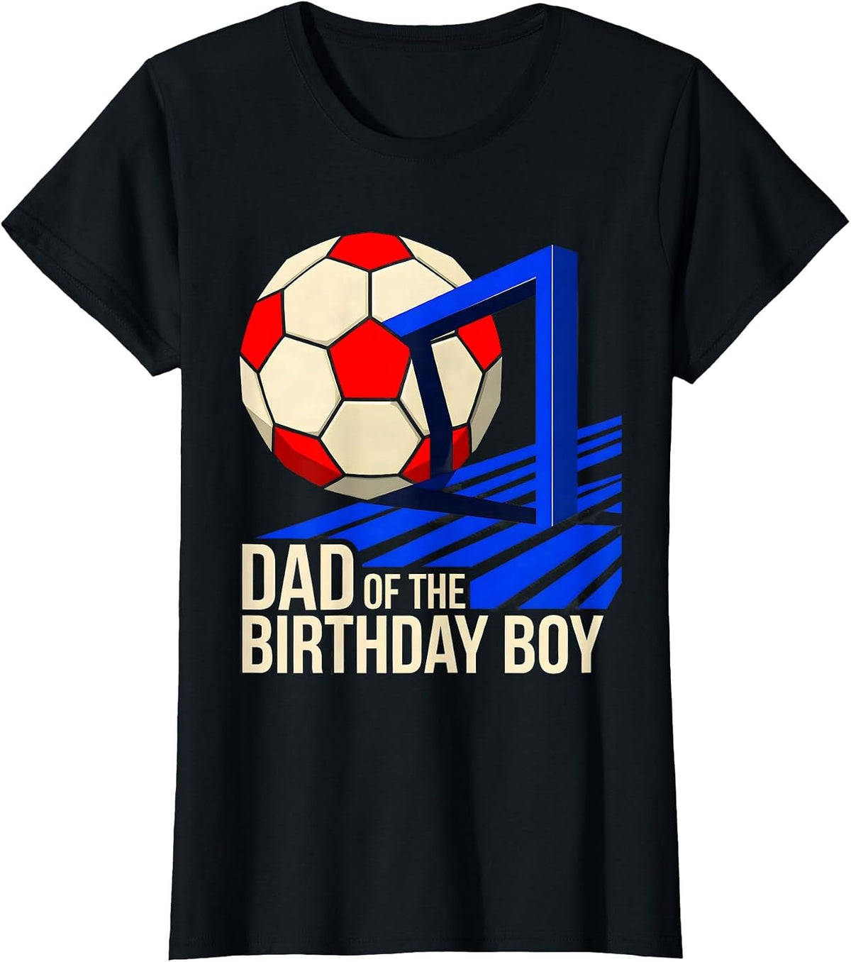 Dad Of The Birthday Boy Geometric Family Matching Party T-Shirt - Black