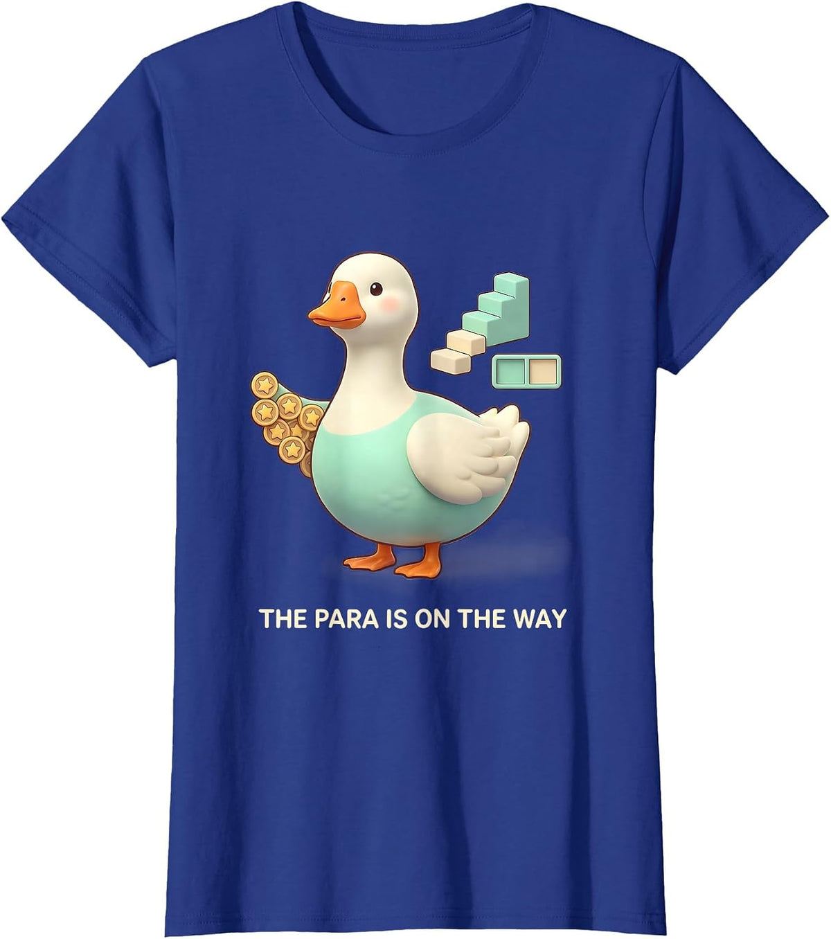 Women's The Para Is On The Way Cute Kawaii Special Education Teacher T-Shirt - Royal Blue