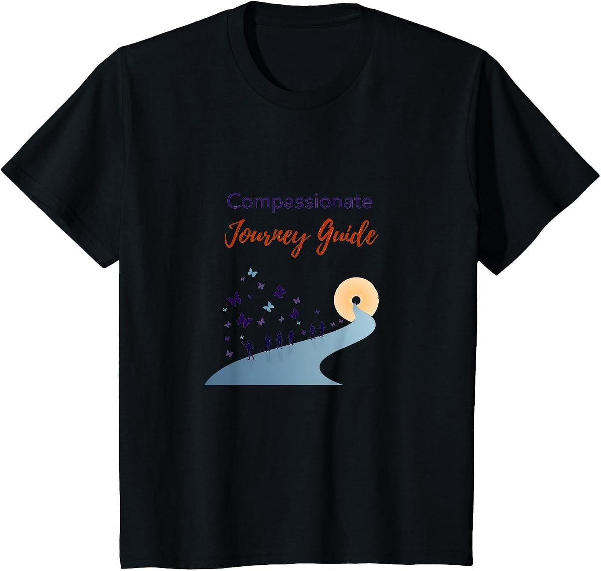 Hospice Nurse: Compassionate Journey Guide T-Shirt - Black