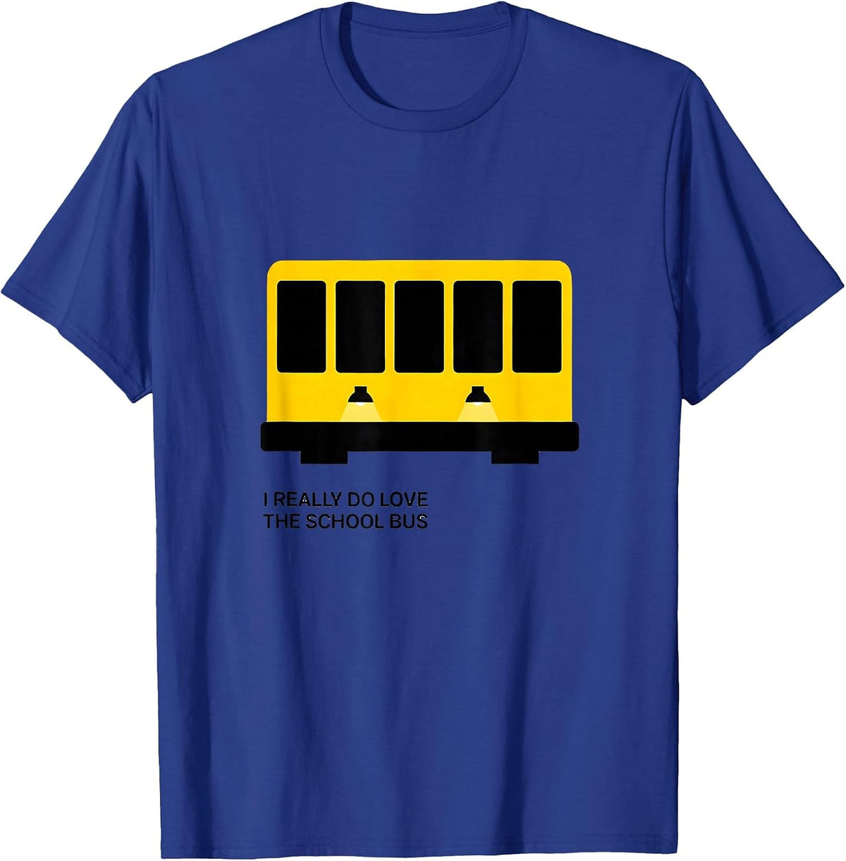 Men's I Really Do Love The School Bus Funny Halloween Costume Bus T-Shirt - Royal Blue