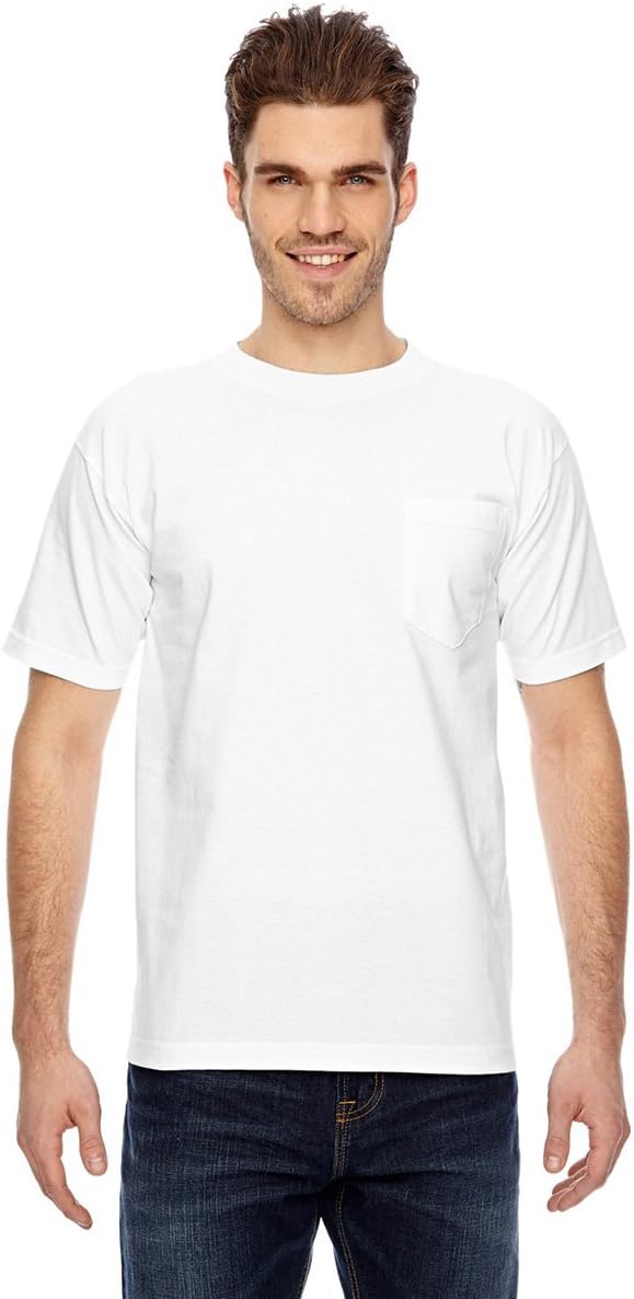 Bayside Apparel 6.1 oz. Basic Pocket T-Shirt (BA7100) - White