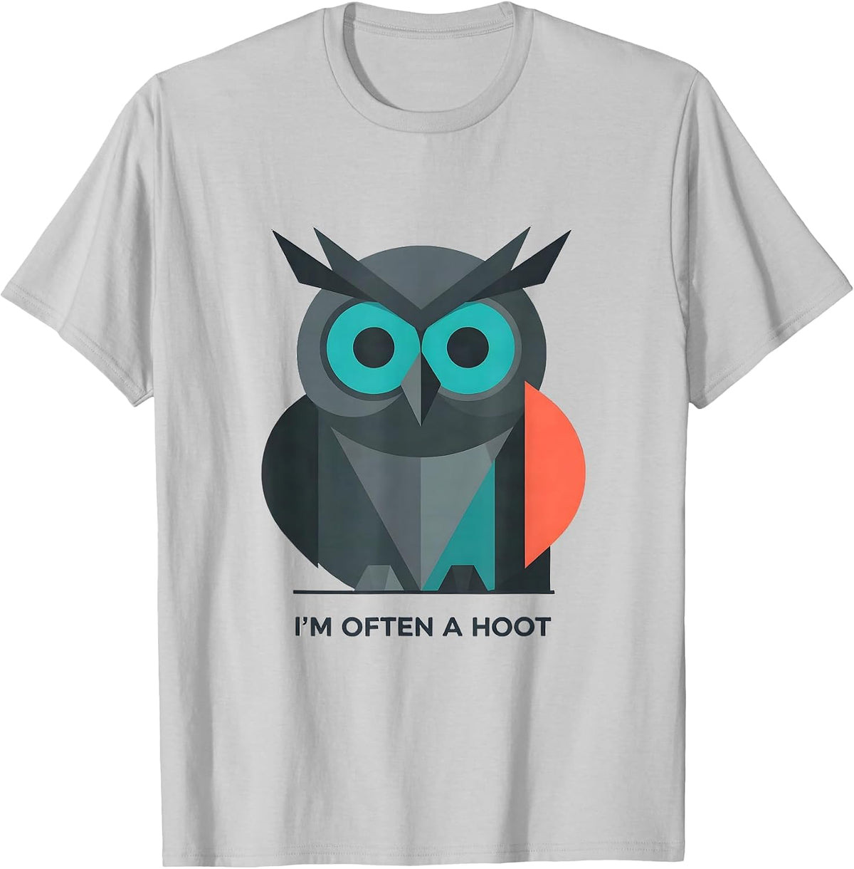 Men's I'm Often A Hoot Vintage Owl Bird Lover Humor Retro T-Shirt - Silver Grey
