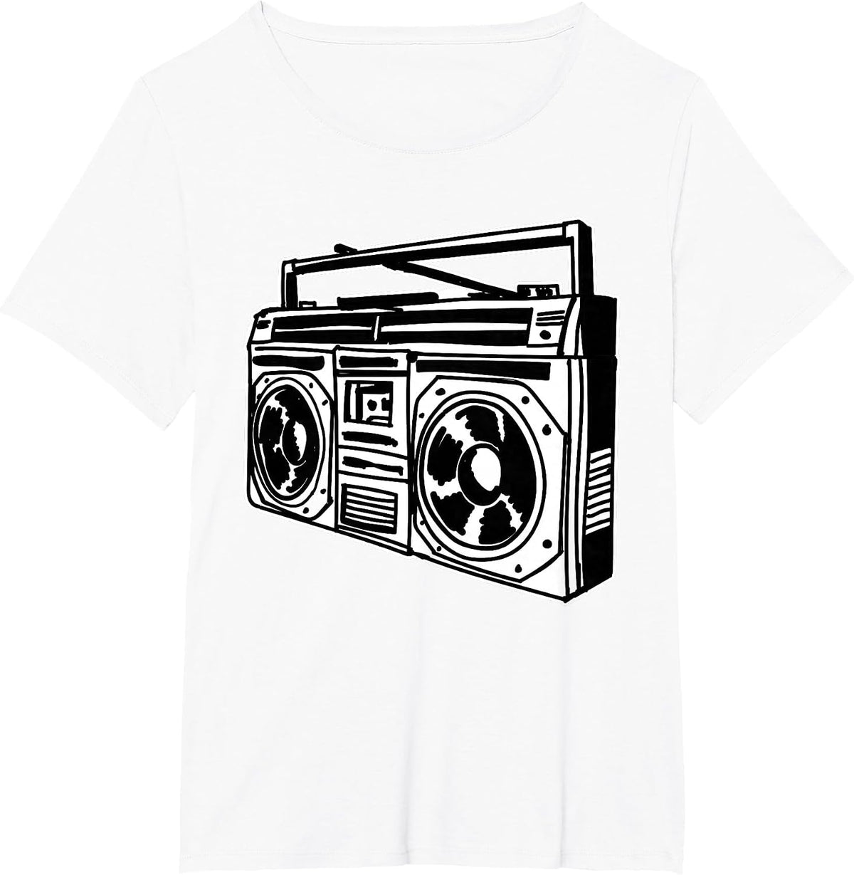 Ghetto Blaster 80's 90's Hip Hip Rap T-Shirt - White