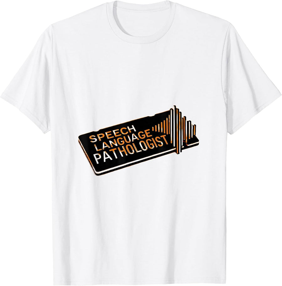 Men's Speech Language Pathologist Minimalist Retro SLP Therapist T-Shirt - White